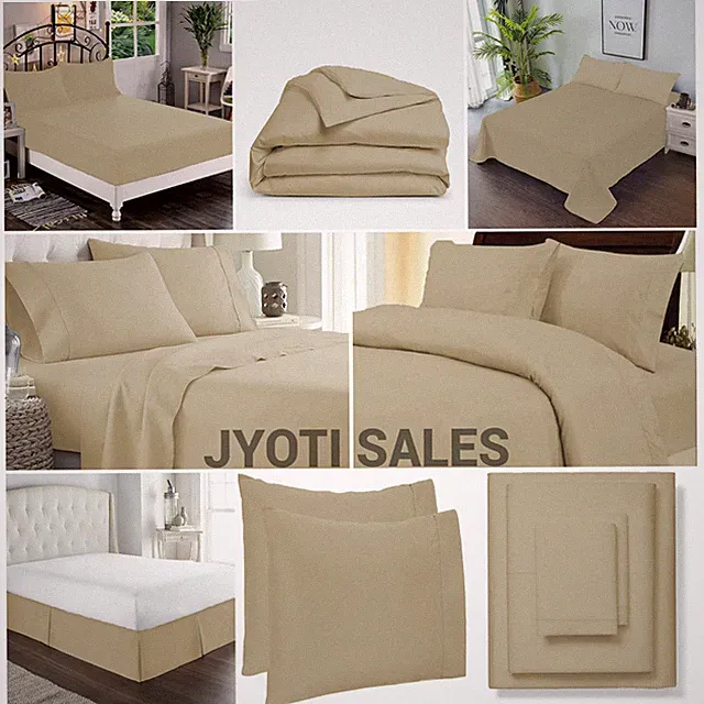 100% Egyptian Cotton 1000 Thread Count Taupe Solid Select Sheets OR Duvet Covers