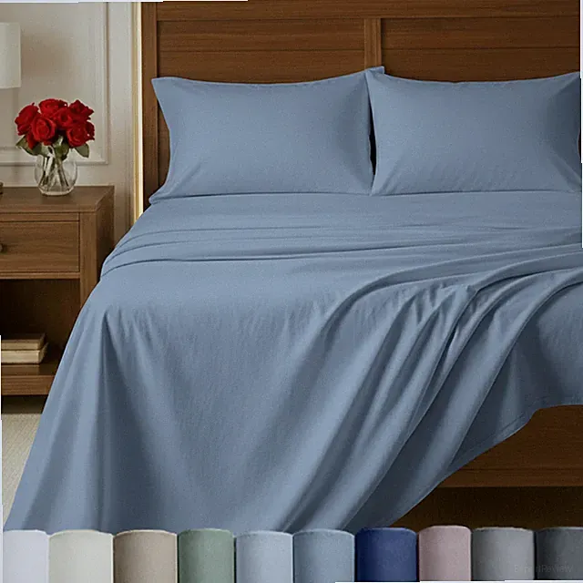 100% Egyptian Cotton King Size Bed Sheets Set - Certified Authentic Luxury, S...