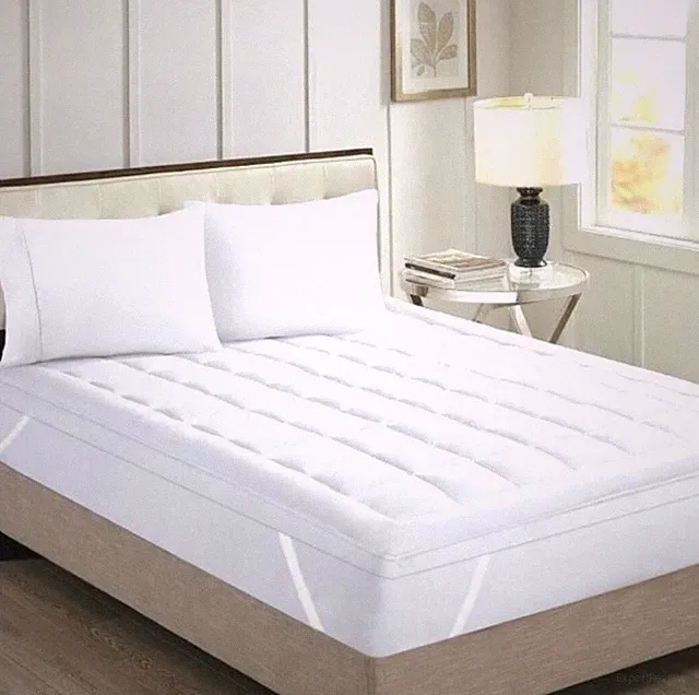 100% Egyptian Cotton 'Mattress Pad' 18 Inch Deep Pocket White Colour US Sizes