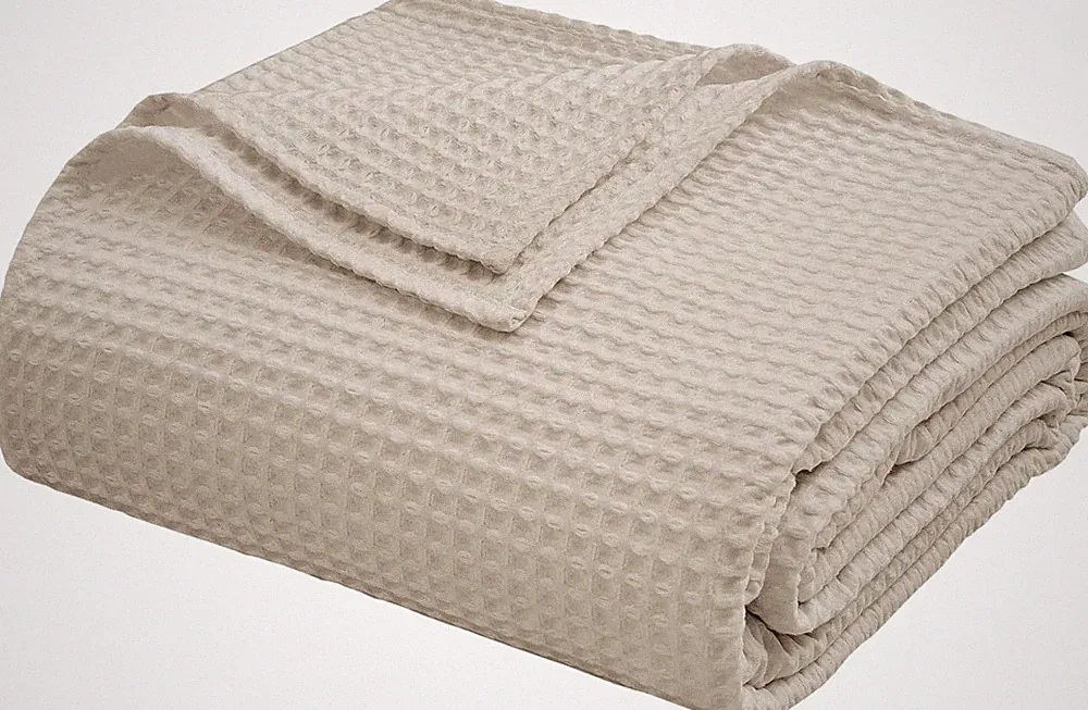 100% Egyptian Cotton Waffle Weave Throw Blanket for Bed Couch Sofa Home Decor