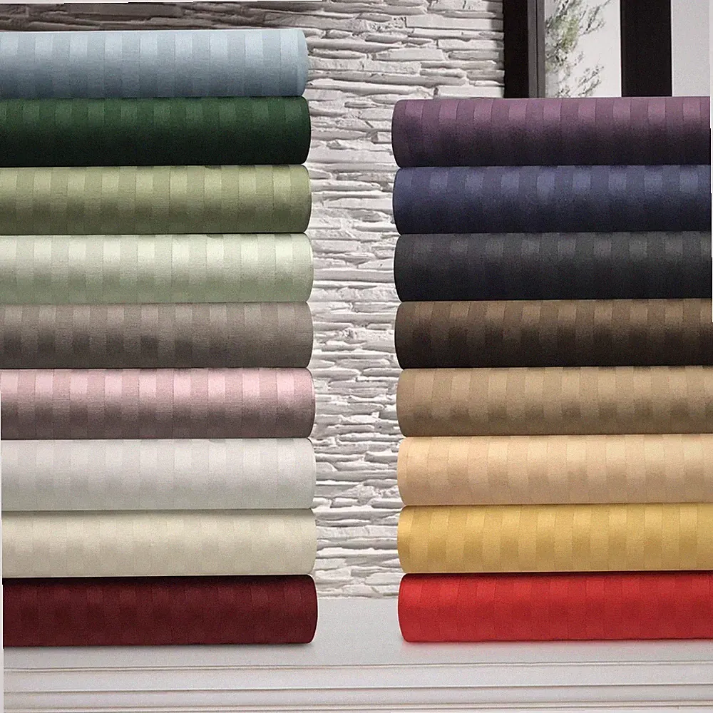 1000-1200 TC EGYPTIAN COTTON BED SKIRT ONLY STRIPE COLORS US SIZES