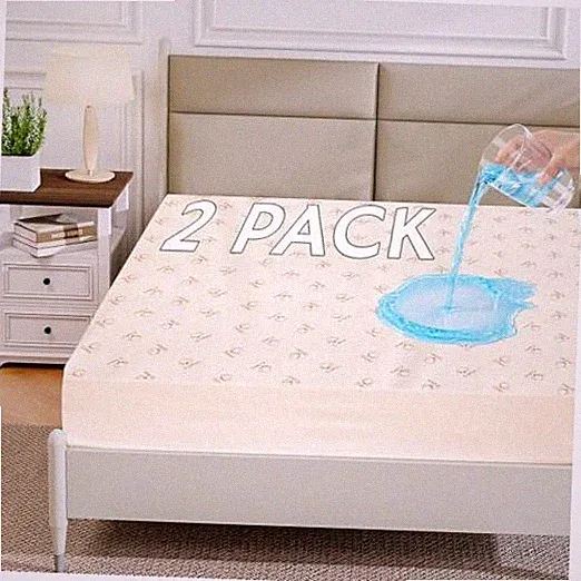 2 Pack Size Mattress Protector Waterproof, Breathable Cotton Terry Queen 2 PACK