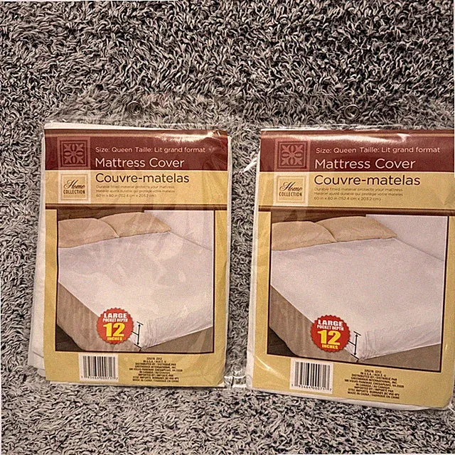 2-X Queen Size Fitted Mattress Protector Covers