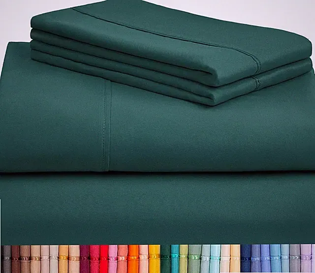 4-Piece King Size Bedding Set, 16-Inch Deep Pocket Wrinkle-Resistant Cooling