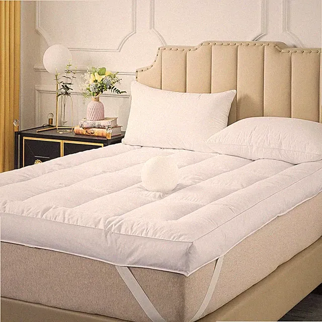5 Inch Goose Duck Feather Shredded Foam Extra Thick Mattress Topper Pillowtop