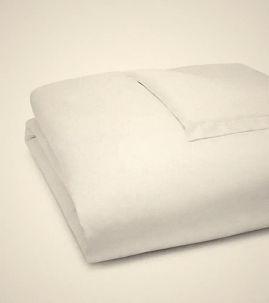 Amalia Home $1195 Egyptian Cotton/Mulberry Silk Hemstitch Duvet Cover White King