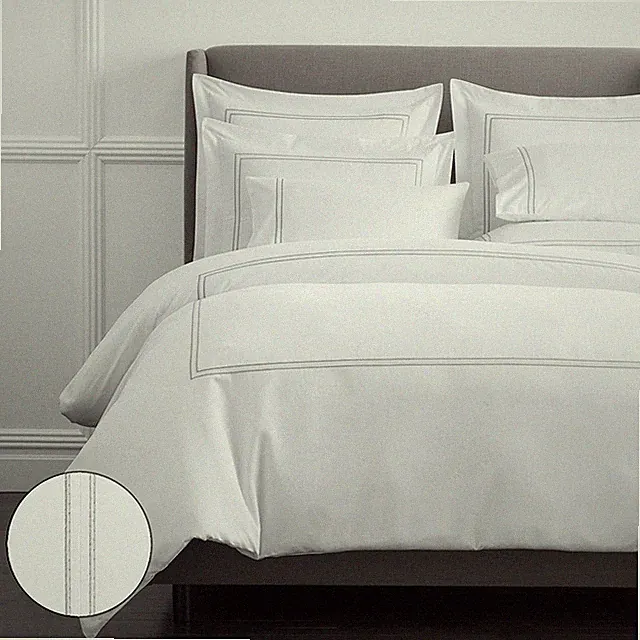 Dorset Stripe Luxe Smooth Egyptian Cotton Sateen Duvet Cover-Legends Luxury|6012