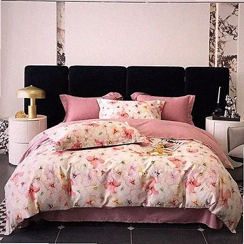 Egyptian Cotton Bedding Sets Colorful 1pc Duvet Cover+1pc Sheet+2pcs Pillowcase