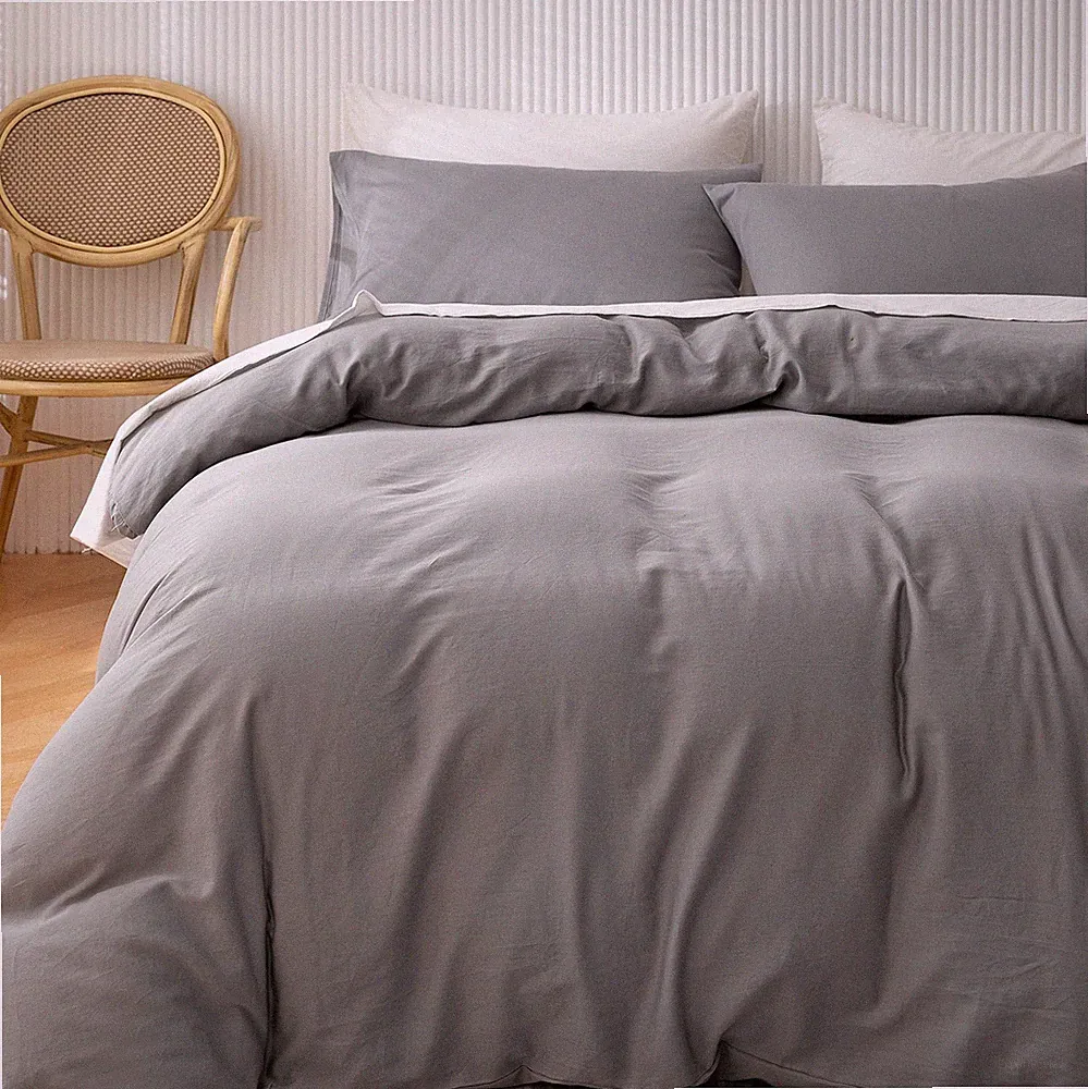 Egyptian Cotton Duvet Cover Set Queen, Ultra Soft and Breathable Comforter Co...