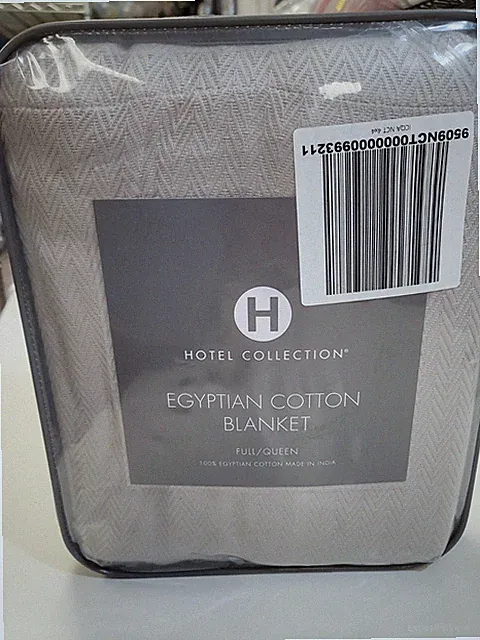 Hotel Collection Egyptian Cotton Full / Queen Blanket Palladium New