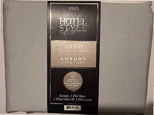 Hotel Style 1000 Thread Cotton Luxury Sheet Set King Platinum Silver New