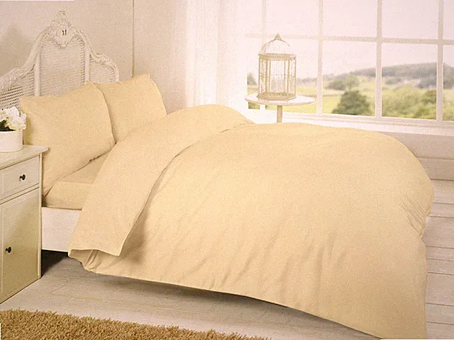 Latte T200 Egyptian Cotton Duvet Cover Bedding Set with Pillowcases Cover Bed