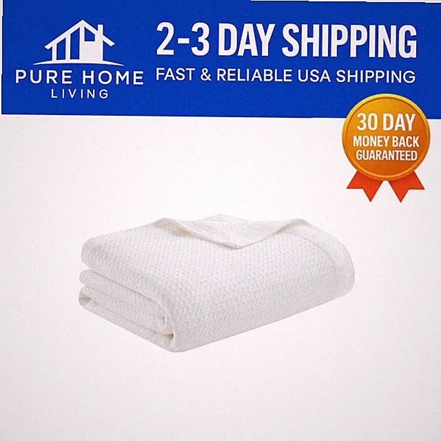 Machine Washable Egyptian Cotton Summer Blanket - Cozy 90"x90" All-Season Throw