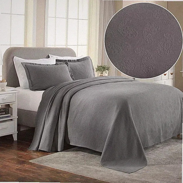 Paisley Cotton Matelasse Decorative Bedspread and Pillow Sham Set