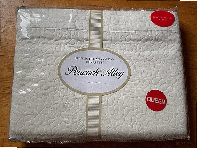Peacock Alley Ivory Queen Coverlet 100% Egyptian Cotton