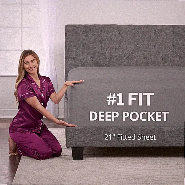 Queen Fitted Sheet Only Deep Pocket – Extra Deep Pocket Queen Fitted Sheet De...
